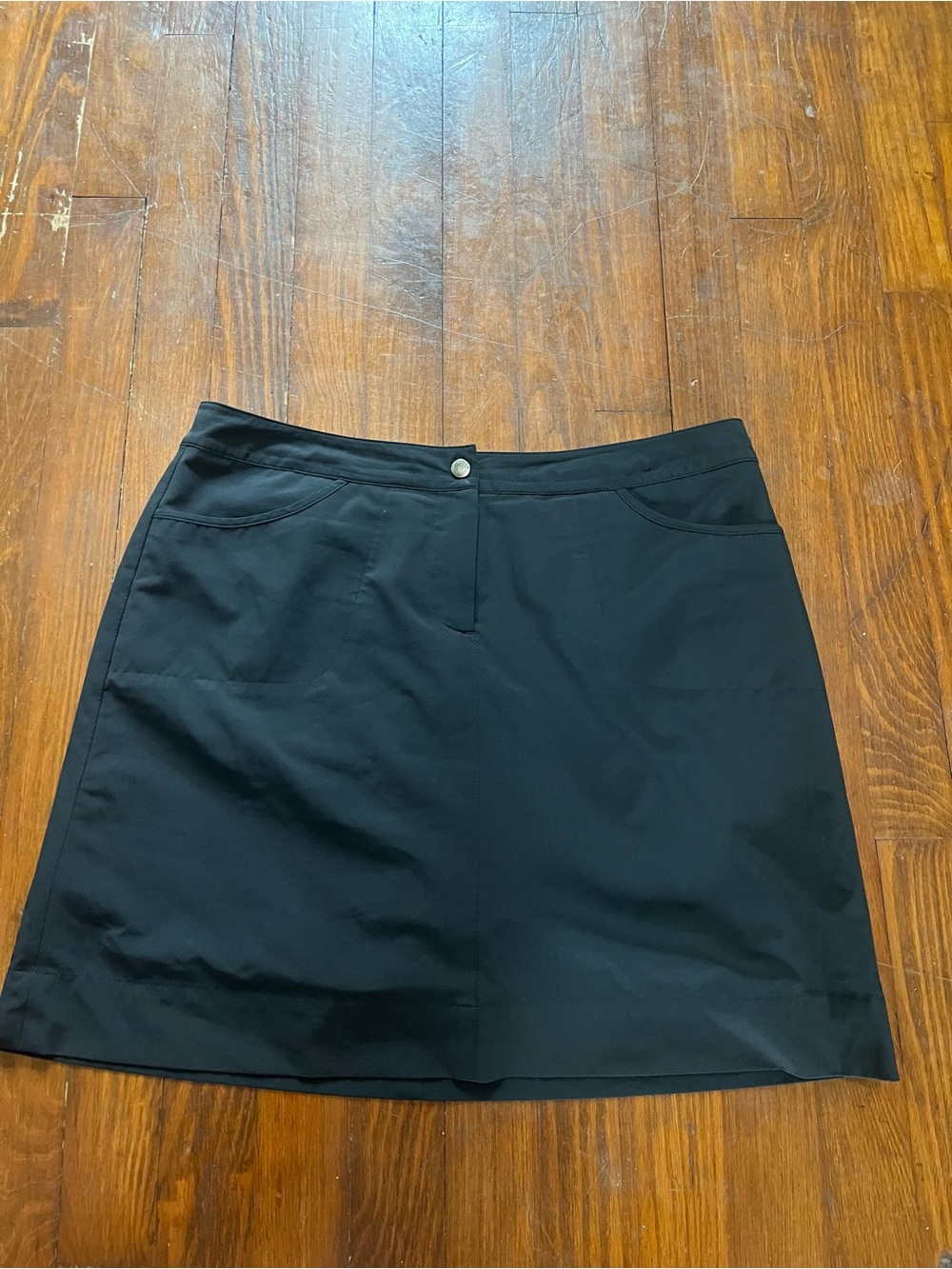 Cutter & Buck Black Athletic Skort with Front Button